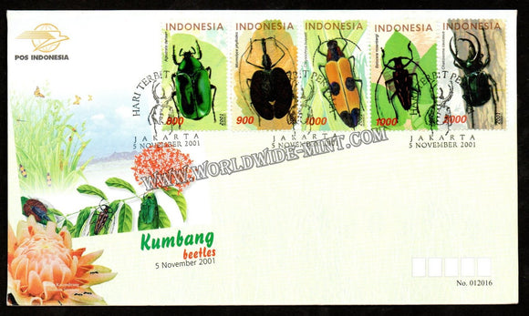 2001 Indonesia Kumbang Beetles FDC #FA315