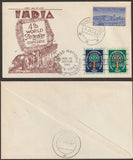 1954 INDIA 4th World Forestry Congress Private FDC with United Nations World Forestry Stamp Cancellation Combination Cover