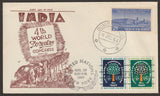 1954 INDIA 4th World Forestry Congress Private FDC with United Nations World Forestry Stamp Cancellation Combination Cover