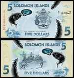 Solomon Islands 5 Dollars 2019-2022 UNC Polymer Banknote N#202376