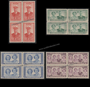 BASUTOLAND 1947 - KING GERORGE VI - ROYAL VISIT  4V BLOCK OF 4 MNH SG:  32  -  35