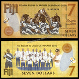 FIJI 7 Dollars - 2022 Fijian Rugby 7s Team UNC Commemorative Bank Note N#324037