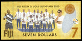 FIJI 7 Dollars - 2022 Fijian Rugby 7s Team UNC Commemorative Bank Note N#324037