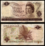 New Zealand 1 Dollar - 1975-1977 P# 163c Fine Bank Note N#202557 #UCN325