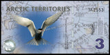 Arctic Territories 3 Polar Dollars - 2011 UNC Bank Note N#325353 #CN1360