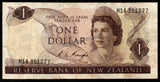 New Zealand 1 Dollar - 1975-1977 P# 163c Fine Bank Note N#202557 #UCN325