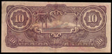 Netherlands East Indies (Indonesia) 10 Gulden - 1942 Japanese Occupation (1601-1949) P#125c XF Bank Note N#206896 #UCN328