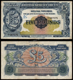 United Kingdom 5 Pounds - British Armed Forces 2nd series - 1948 XF Military Vouchers Note N# 212481 #UCN329