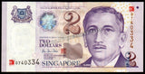 Singapore 2 Dollars - 2000 P#45 UNC Commemorative issue Bank Note N#330031