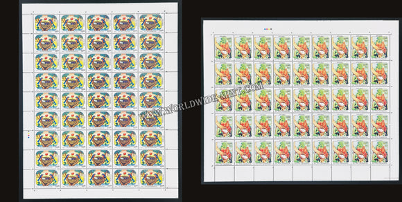 2017 India Children's Day - set of 2 Full Sheet of 45 Stamps