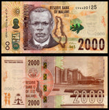 Malawi 20, 50, 100, 200, 500, 1000, 2000 & 5000 Kwacha -	2021-2026 Full Set of 8 UNC Banknote N#333694