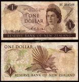 New Zealand 1 Dollar - Elizabeth II 1968-1975 	P# 163b Fine Bank Note N#202557 #UCN335