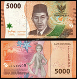 Indonesia 5000 Rupiah - 2022 P# 164 UNC Bank Note N#338505