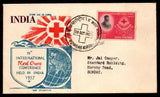 1957 india xix international red cross conference private fdc type 3