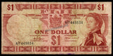 Fiji 1 Dollar - Elizabeth II - 1974 P# 71a Fine Bank Note N#206629 #UCN341
