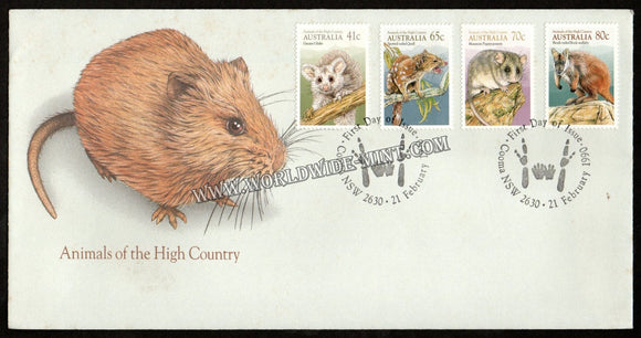 1990 Australia Animals Of The High Country FDC #FA341