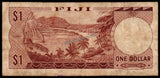 Fiji 1 Dollar - Elizabeth II - 1974 P# 71a Fine Bank Note N#206629 #UCN341