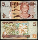 Fiji 5 Dollars - Elizabeth II - 2007 P# 110a XF Bank Note N#207855 #UCN343