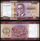 Liberia  10, 20, 50, 100, 500, 1000 Dollars - 2016 - 2024 Set of 6 UNC Currency Note N#343583 #CN1362