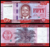 Liberia  10, 20, 50, 100, 500, 1000 Dollars - 2016 - 2024 Set of 6 UNC Currency Note N#343583 #CN1362
