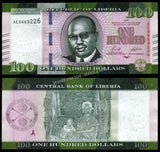 Liberia  10, 20, 50, 100, 500, 1000 Dollars - 2016 - 2024 Set of 6 UNC Currency Note N#343583 #CN1362