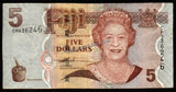 Fiji 5 Dollars - Elizabeth II - 2007 P# 110a XF Bank Note N#207855 #UCN343