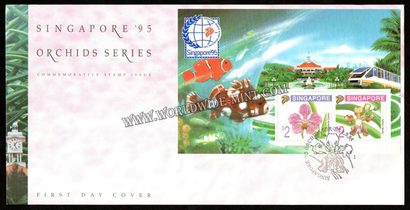 1995 Singapore Orchids Series FDC #FA347