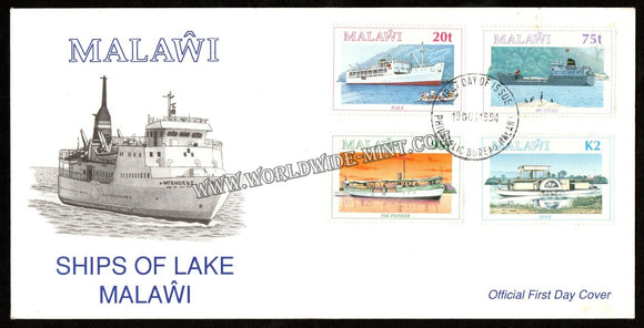 1994 Malawi Ships Of Lake FDC #FA348