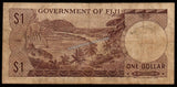 Fiji 1 Dollar - Elizabeth II - 1969 P# 59a Fine Bank Note N#224158 #UCN341