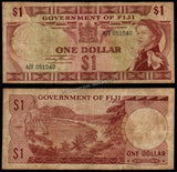 Fiji 1 Dollar - Elizabeth II - 1971 P# 65a Fine Bank Note N#224158 #UCN361