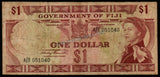 Fiji 1 Dollar - Elizabeth II - 1971 P# 65a Fine Bank Note N#224158 #UCN361