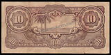 Netherlands East Indies (Indonesia) 10 Gulden - 1942 Japanese Occupation (1601-1949) P#125c XF Bank Note N#206896 #UCN362