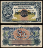 United Kingdom 5 Pounds - British Armed Forces 2nd series - 1948 XF Military Vouchers Note N# 212481 #UCN363