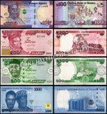 Nigeria 100, 200, 500 & 1000 Naira Set of 4 UNC Bank Note N#363722a