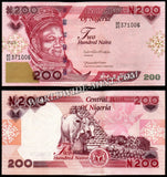 Nigeria 100, 200, 500 & 1000 Naira Set of 4 UNC Bank Note N#363722a