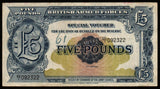 United Kingdom 5 Pounds - British Armed Forces 2nd series - 1948 XF Military Vouchers Note N# 212481 #UCN363