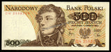 Poland 500 Zlotys - 1982 P#145d AUNC Bank Note N#205988 #UCN372
