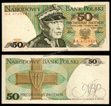 Poland 50 Zlotys - 1988 P#142c AUNC Bank Note N#203924 #UCN373