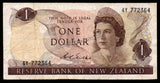 New Zealand 1 Dollar - Elizabeth II 1968-1975 P# 163b Fine Bank Note N#202557 #UCN376