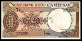 South Vietnam 1 Dong - 1964 P# 15 XF+ Bank Note N#211175 #UCN379