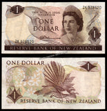 New Zealand 1 Dollar - 1975-1977 P# 163a Fine Bank Note N#202557 #UCN380