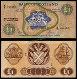 Scotland 1 Pound - 1969 P#109b XF Bank Note N#223316 #UCN382