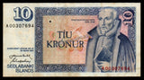 Iceland 10 Kronur - (1981-1984) P# 48a(4) Fine Bank Note N#205828 #UCN385