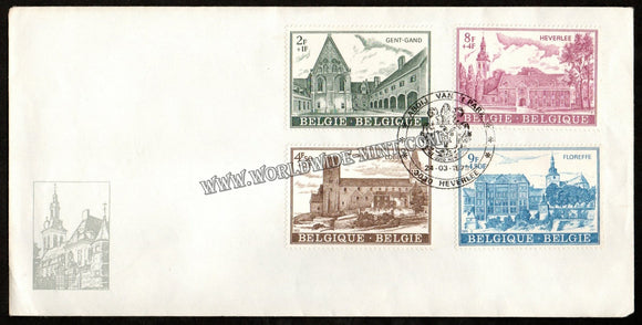 1975 Belgium Europa Buildings FDC #FA391