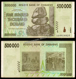 Zimbabwe 500 000 Dollars - 2008 P# 76 XF Bank Note N#201940 #UCN392