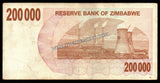 Zimbabwe 200 000 Dollars - 2007 P# 49 XF Bank Note N#207345 #UCN393