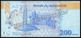 Morocco 200 Dirhams - 2023 AUNC Bank Note N#394923