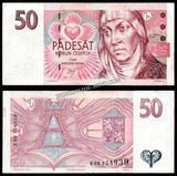 Czech Republic 50 Korun - 1997 P# 17c Bank Note N#203984 #UCN402