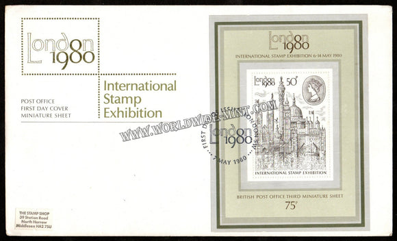 1980 UK International Stamp Exhibition FDC #FA405