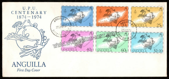 1974 Anguilla U.P.U Centenary FDC #FA412